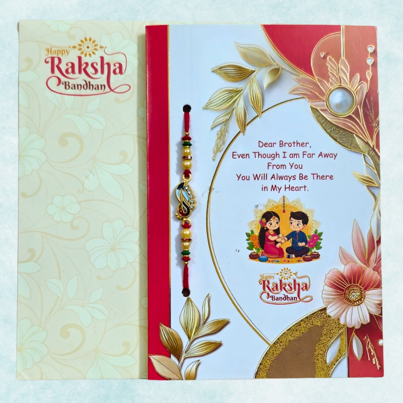 Rakhi With Greeting Card - Image 3