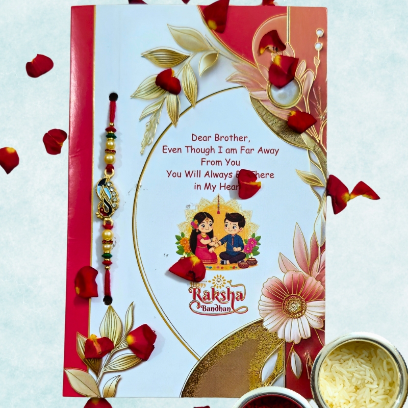 Rakhi With Greeting Card - Image 2